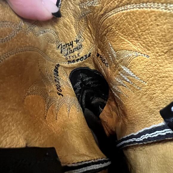 Vintage Tony Lama Mens 7.5ee Stallion Boot Style Leather Embroidered Made in USA main image 11